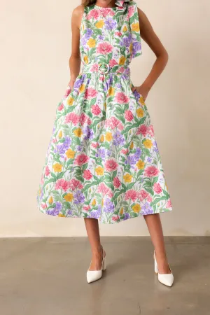 Thena Belted Midi Skirt