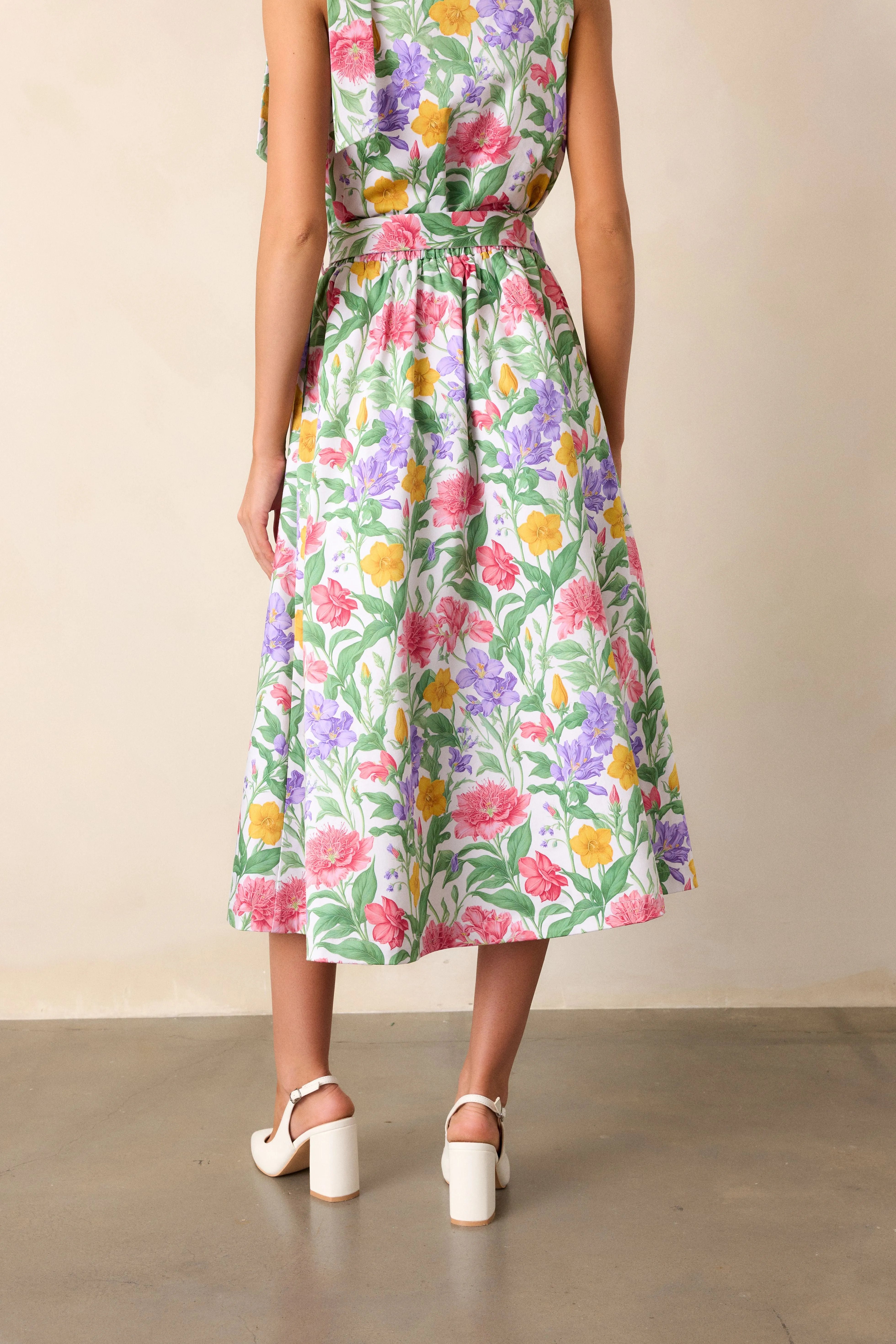 Thena Belted Midi Skirt