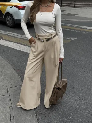 Timeless Chic Women's Wide-Leg Dress Pants