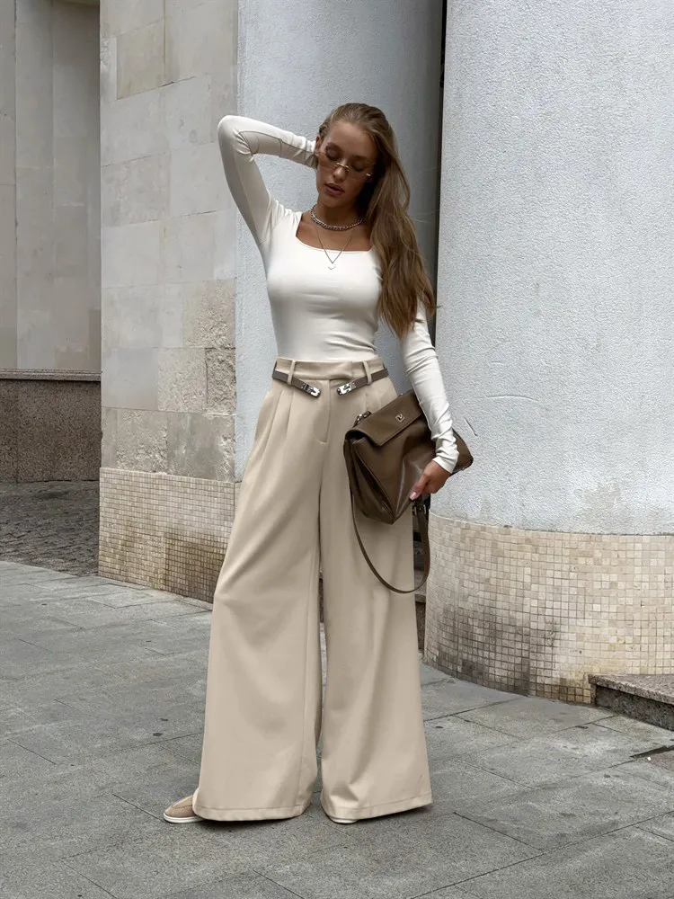 Timeless Chic Women's Wide-Leg Dress Pants