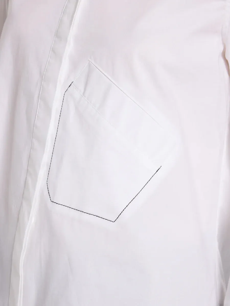 Topstitched Shirt - White