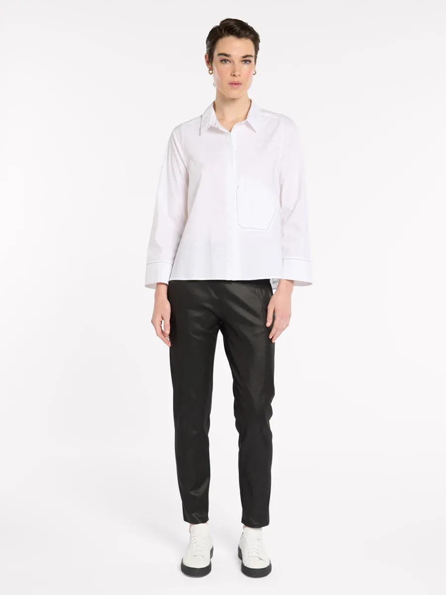 Topstitched Shirt - White