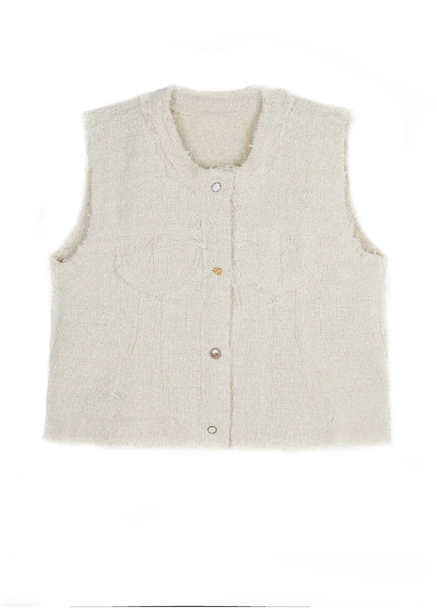 Vest / JNBY Jacquard Cropped Vest Waistcoat