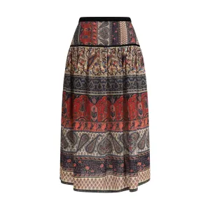 Voyage Imaginaire midi Skirt
