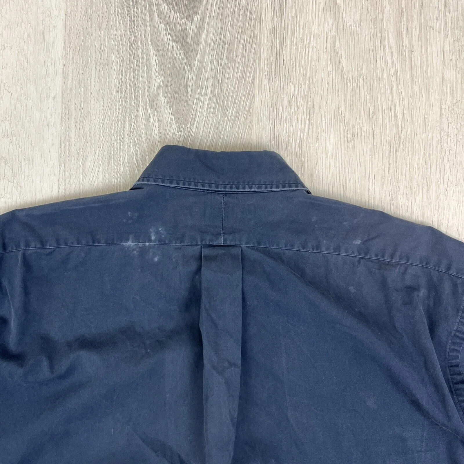 VTG Ralph Lauren Mens Navy Blue 'Blaire' Long Sleeve Button Up Shirt Size Large