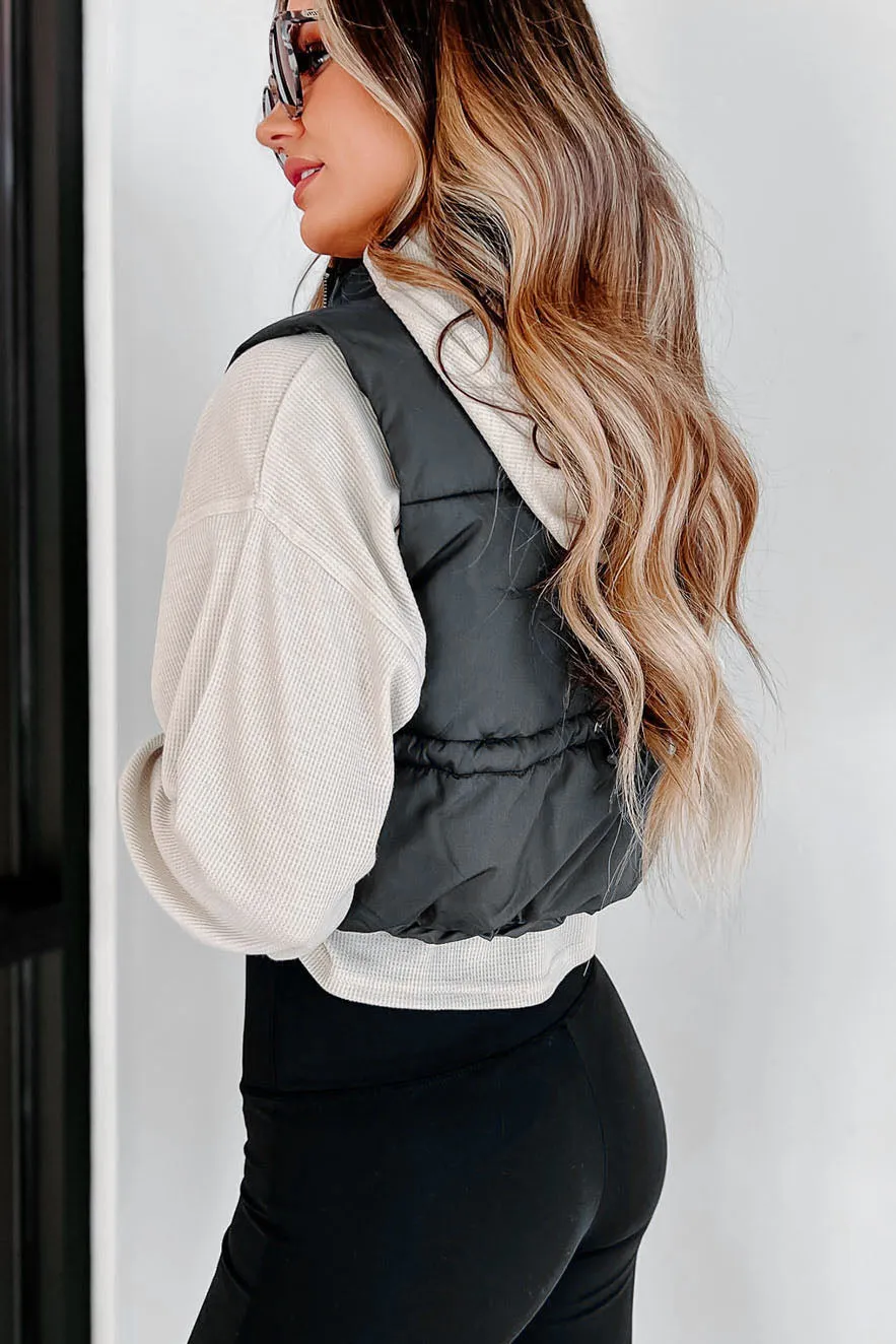 Whistler Welcome Cropped Puffer Vest (Black)