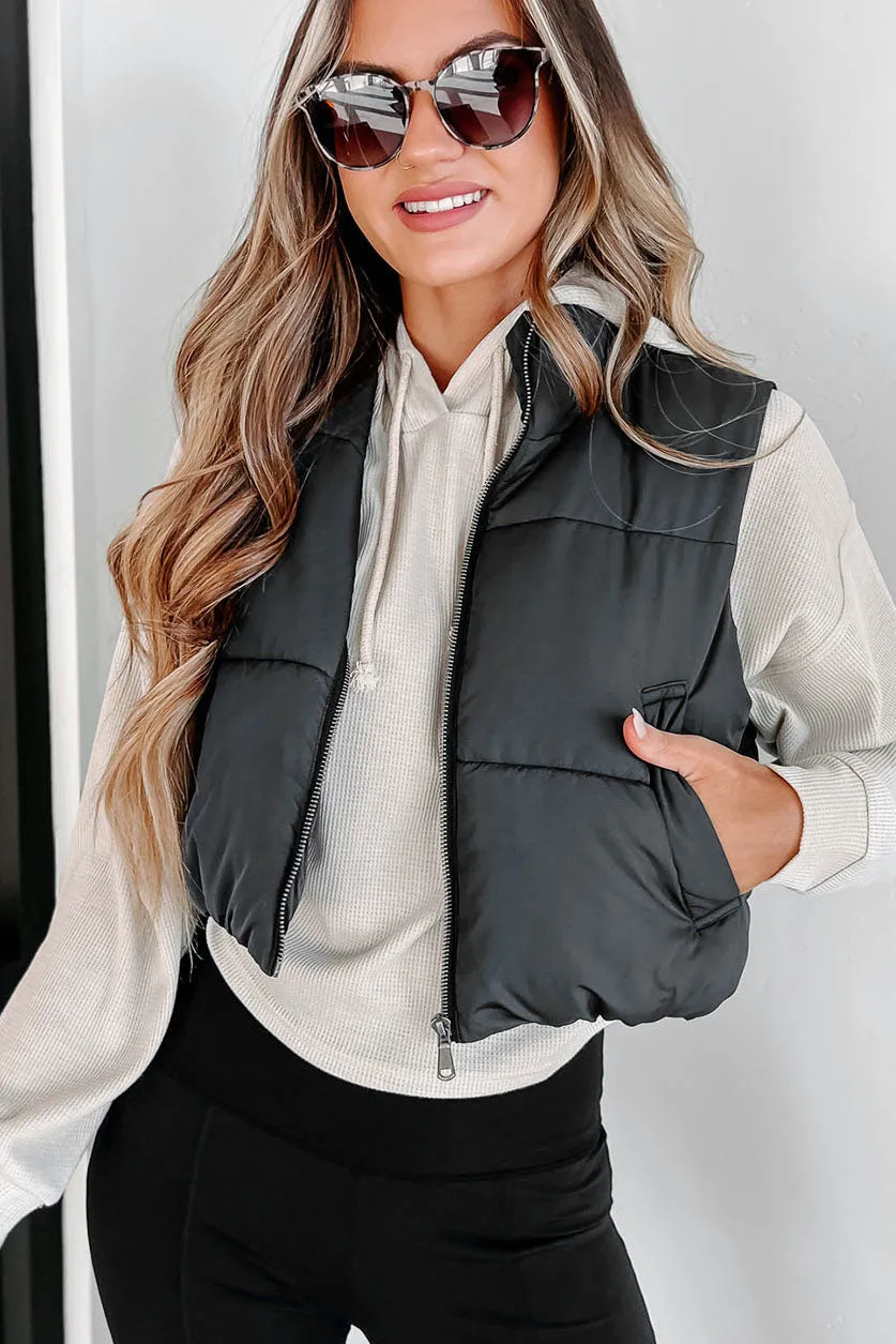 Whistler Welcome Cropped Puffer Vest (Black)