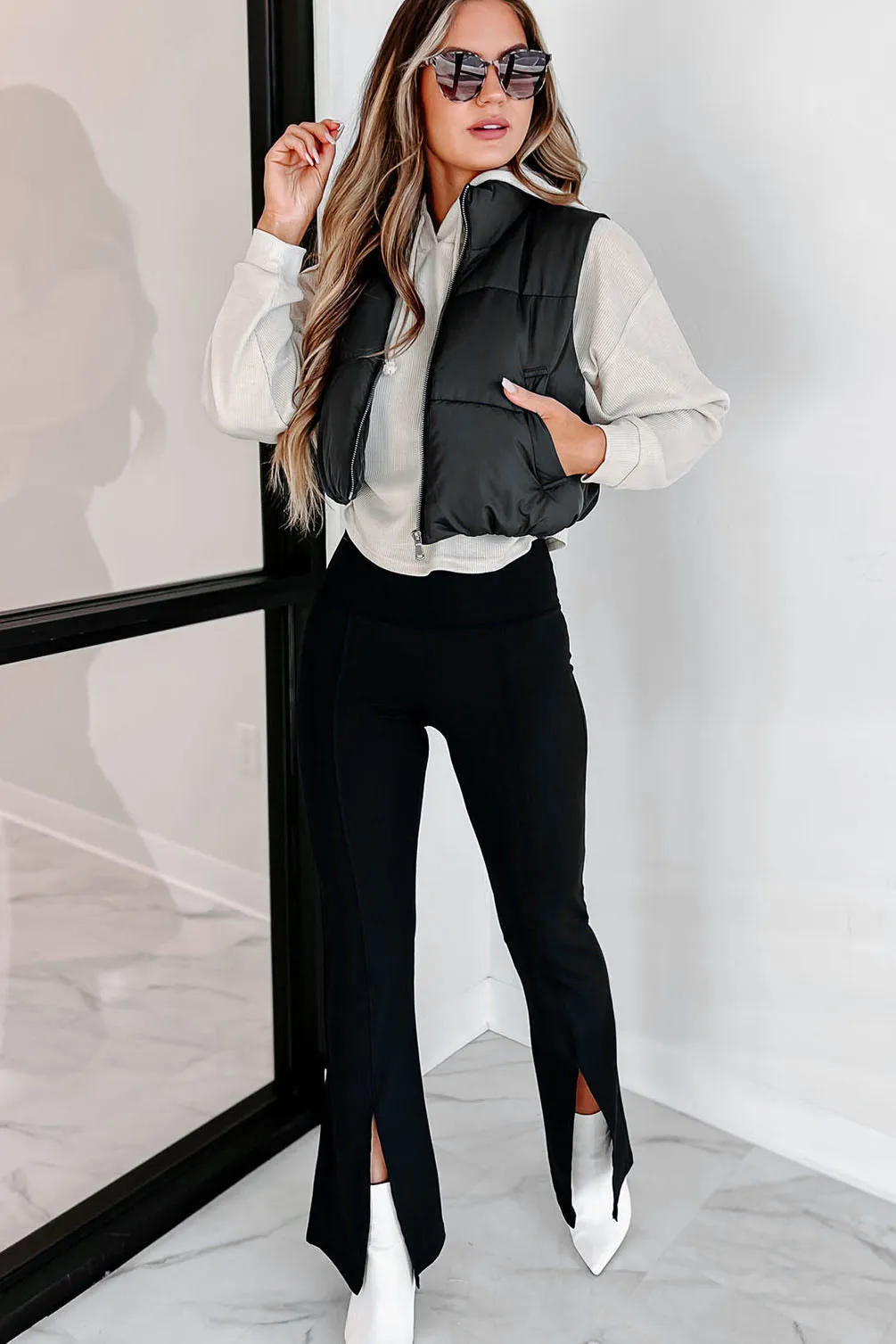 Whistler Welcome Cropped Puffer Vest (Black)