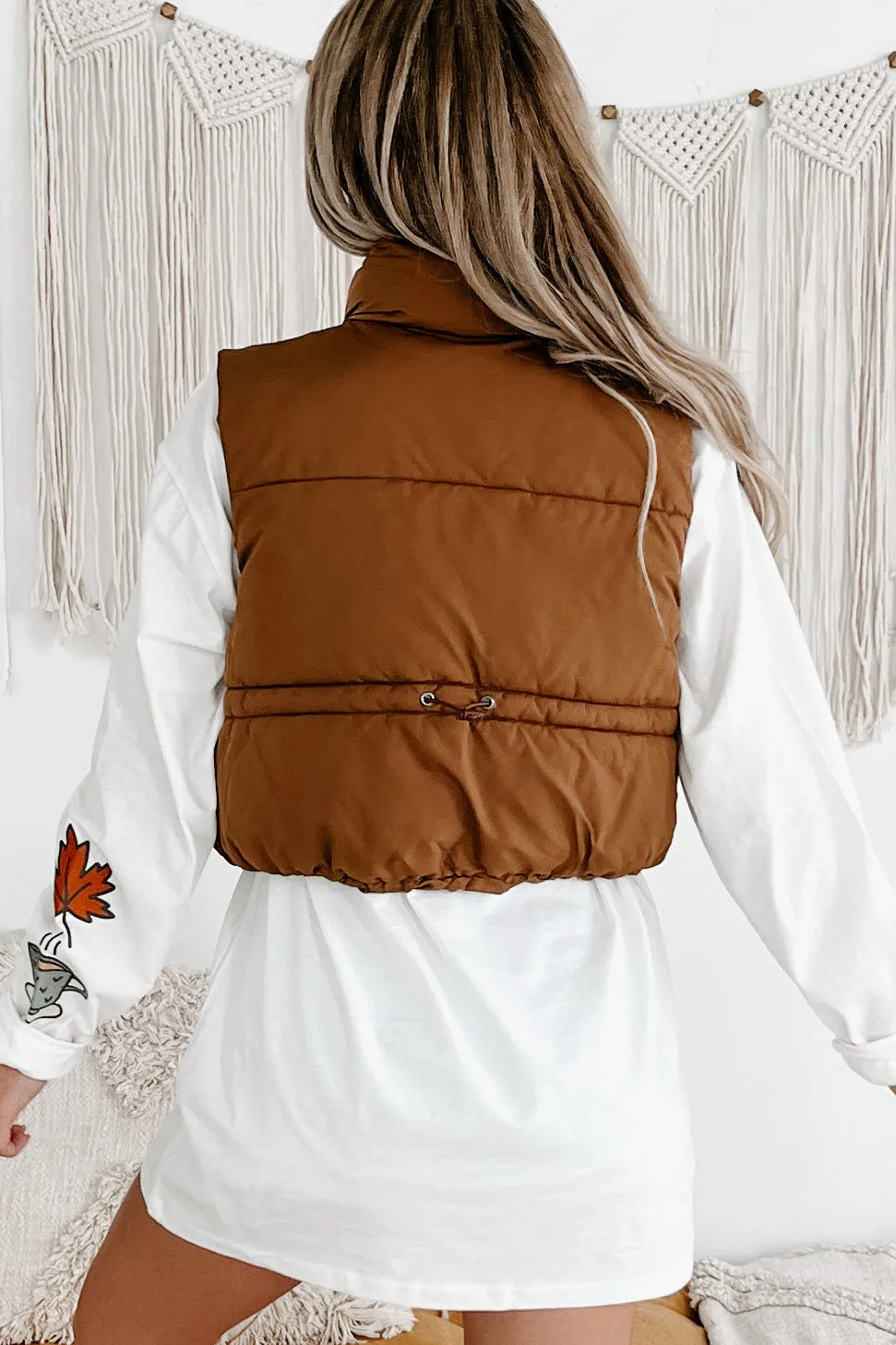 Whistler Welcome Cropped Puffer Vest (Tan)