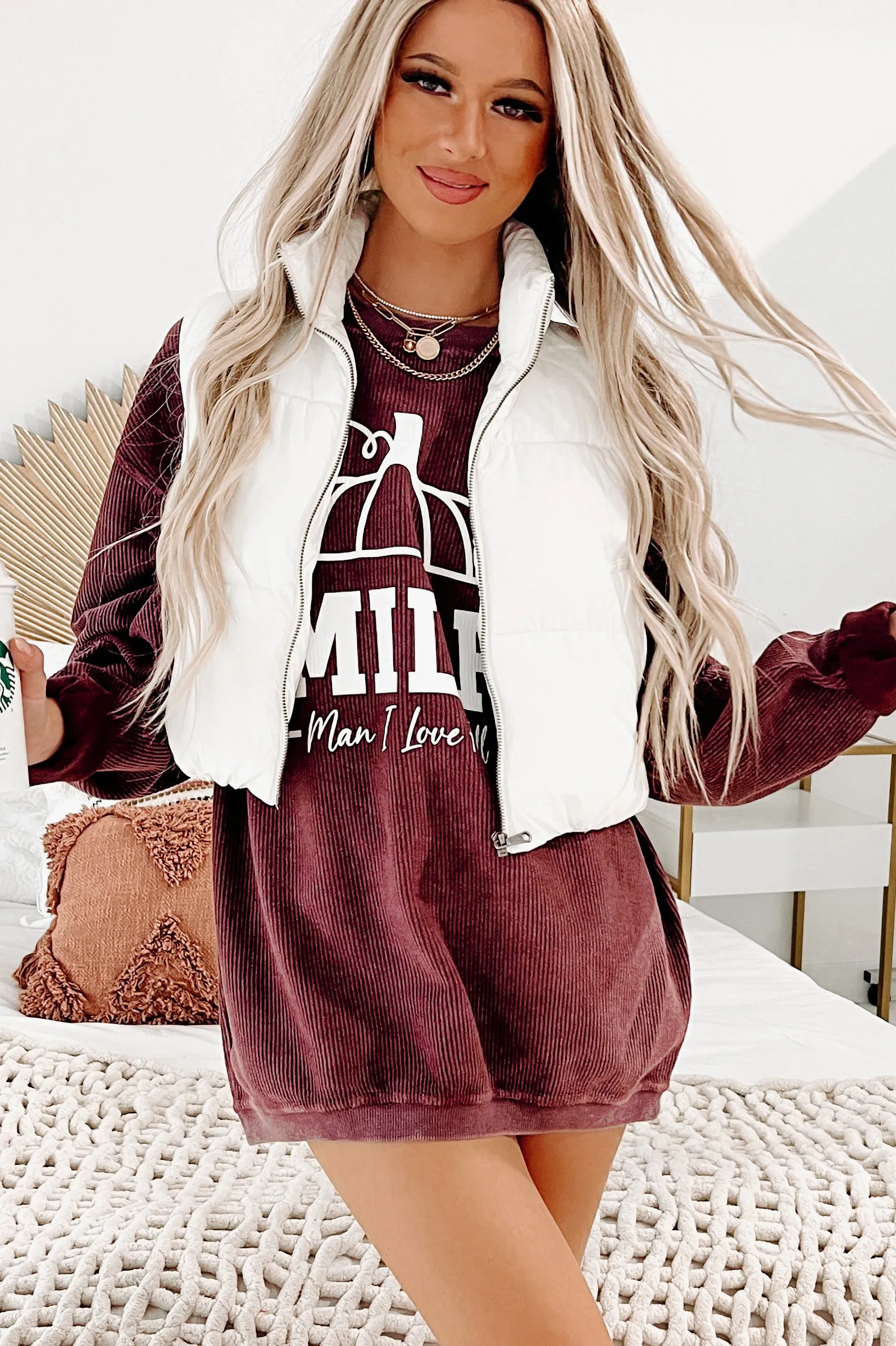 Whistler Welcome Cropped Puffer Vest (White)