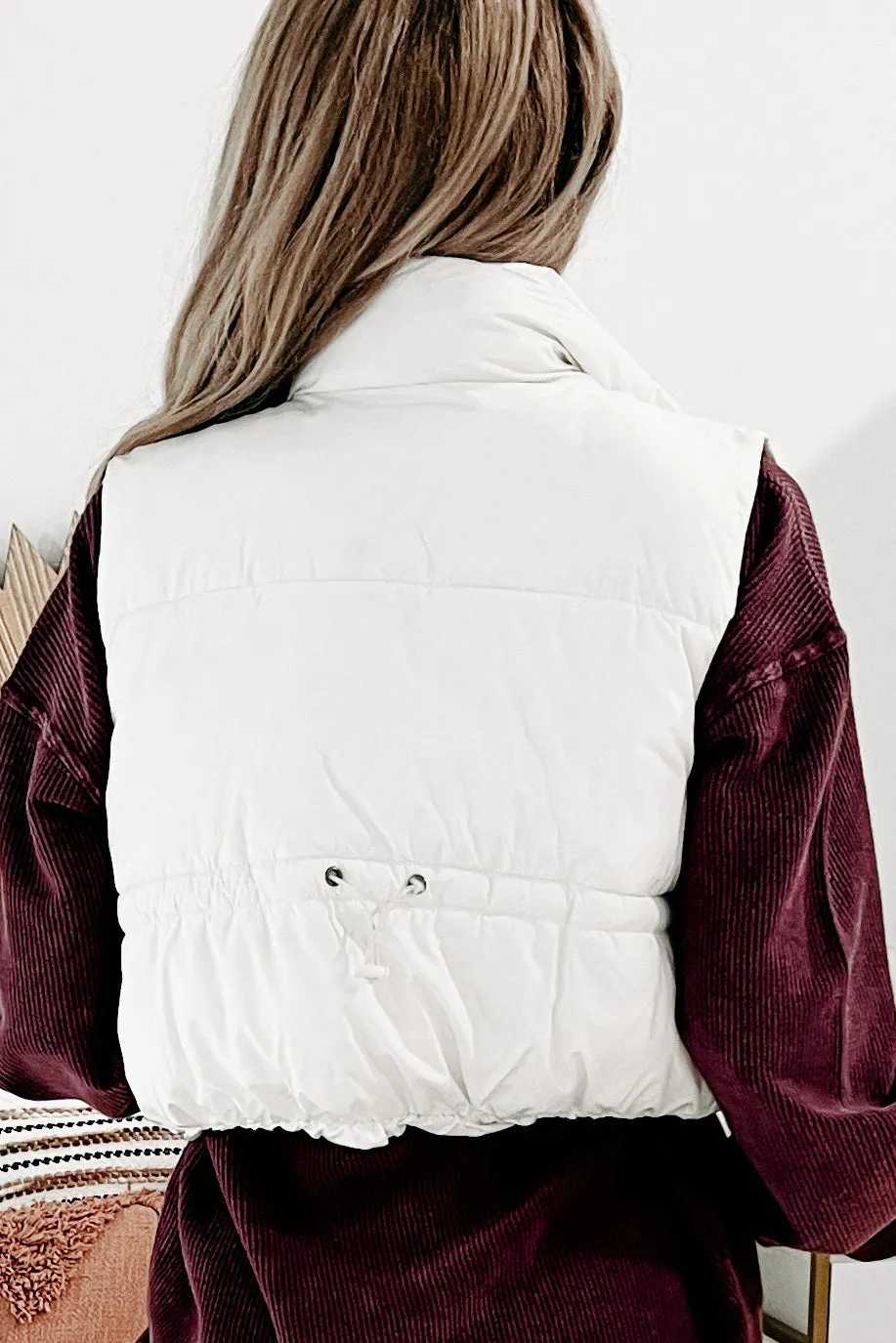 Whistler Welcome Cropped Puffer Vest (White)