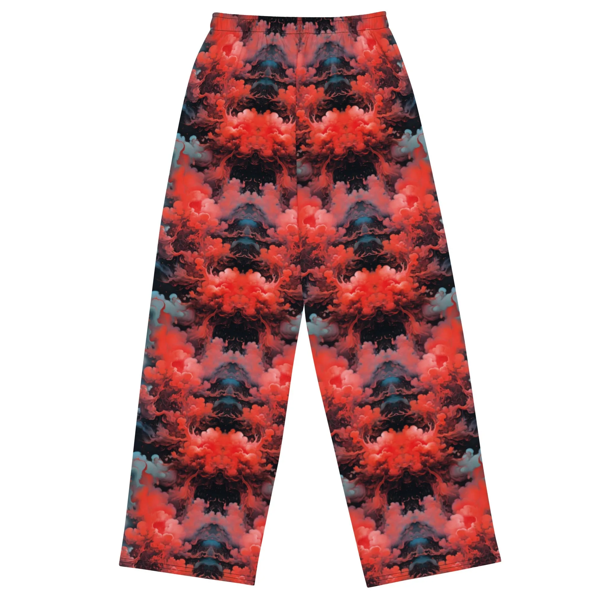 Wide-leg pants - Ethereal Crimson Flow - Dark