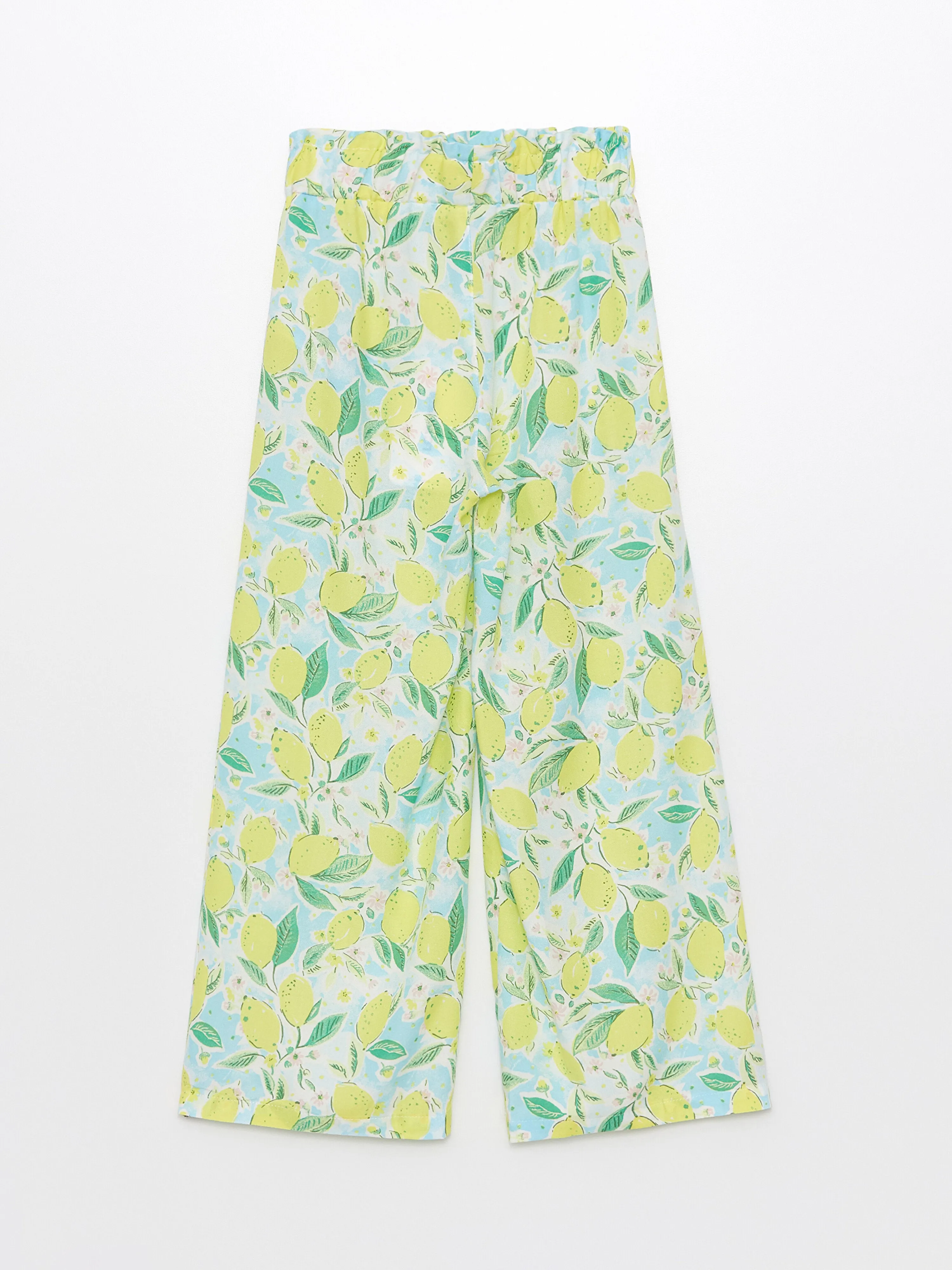 Wideleg Girls Trousers with Elastic Waist