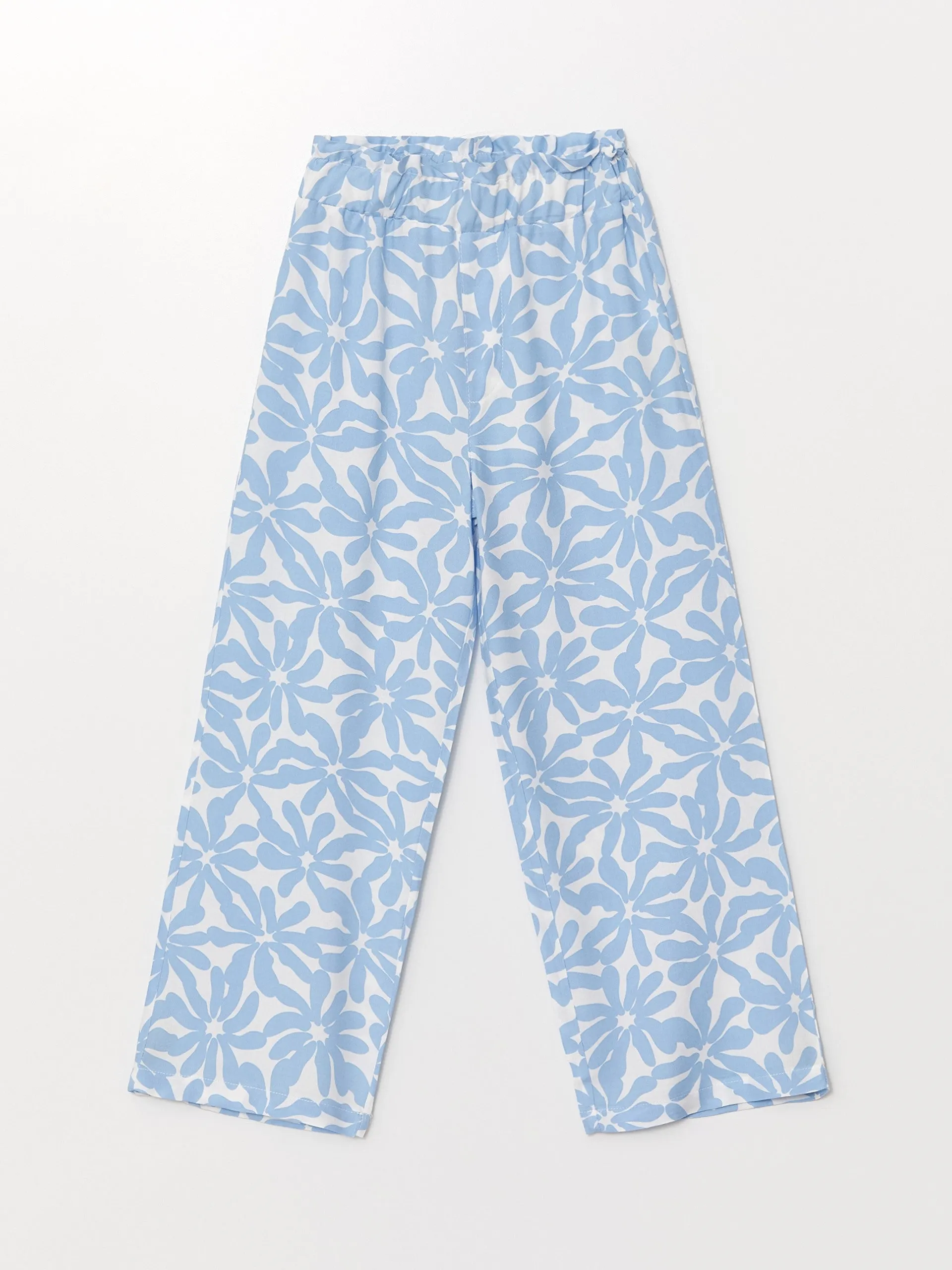 Wideleg Girls Trousers with Elastic Waist