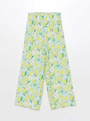 Wideleg Girls Trousers with Elastic Waist