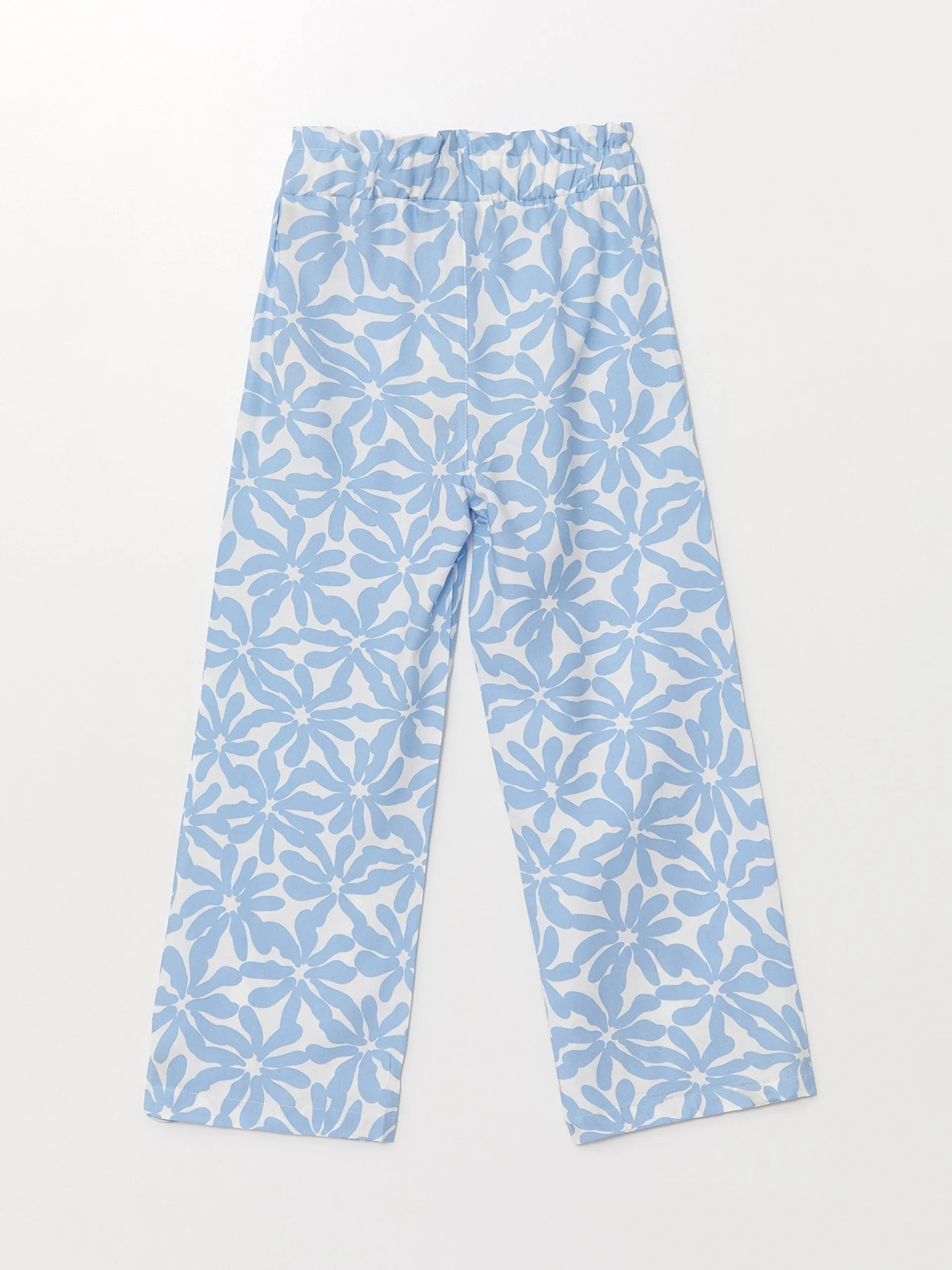 Wideleg Girls Trousers with Elastic Waist
