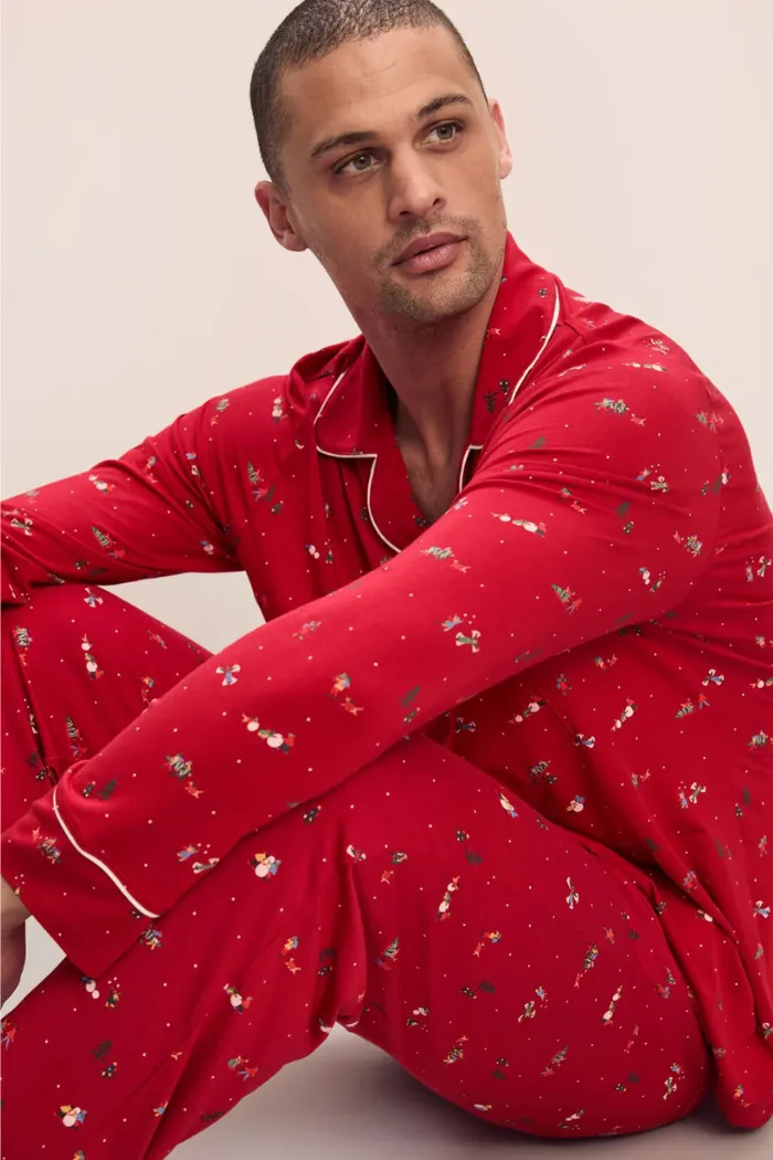 William Printed TENCEL™ Modal Long PJ Set