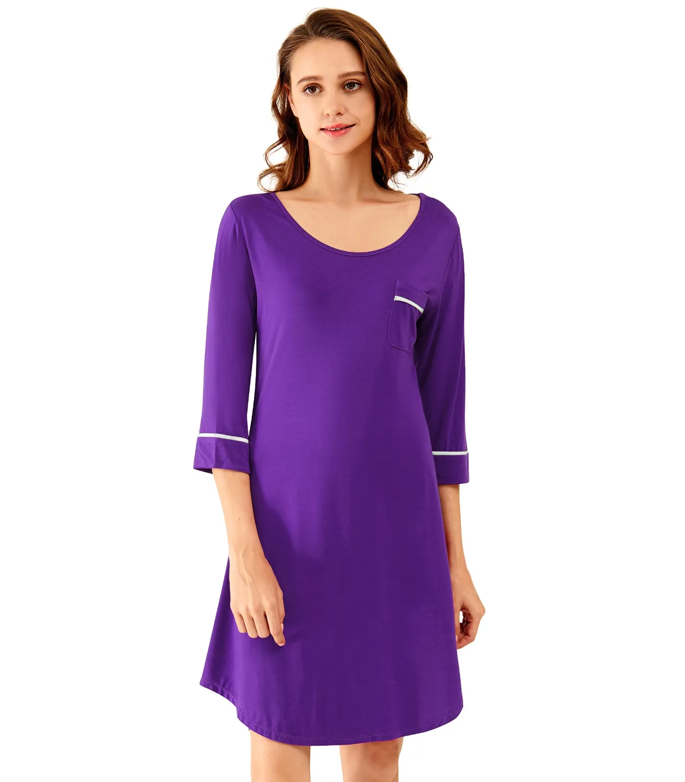 WiWi Women's Nightgowns Soft Bamboo Pajamas
