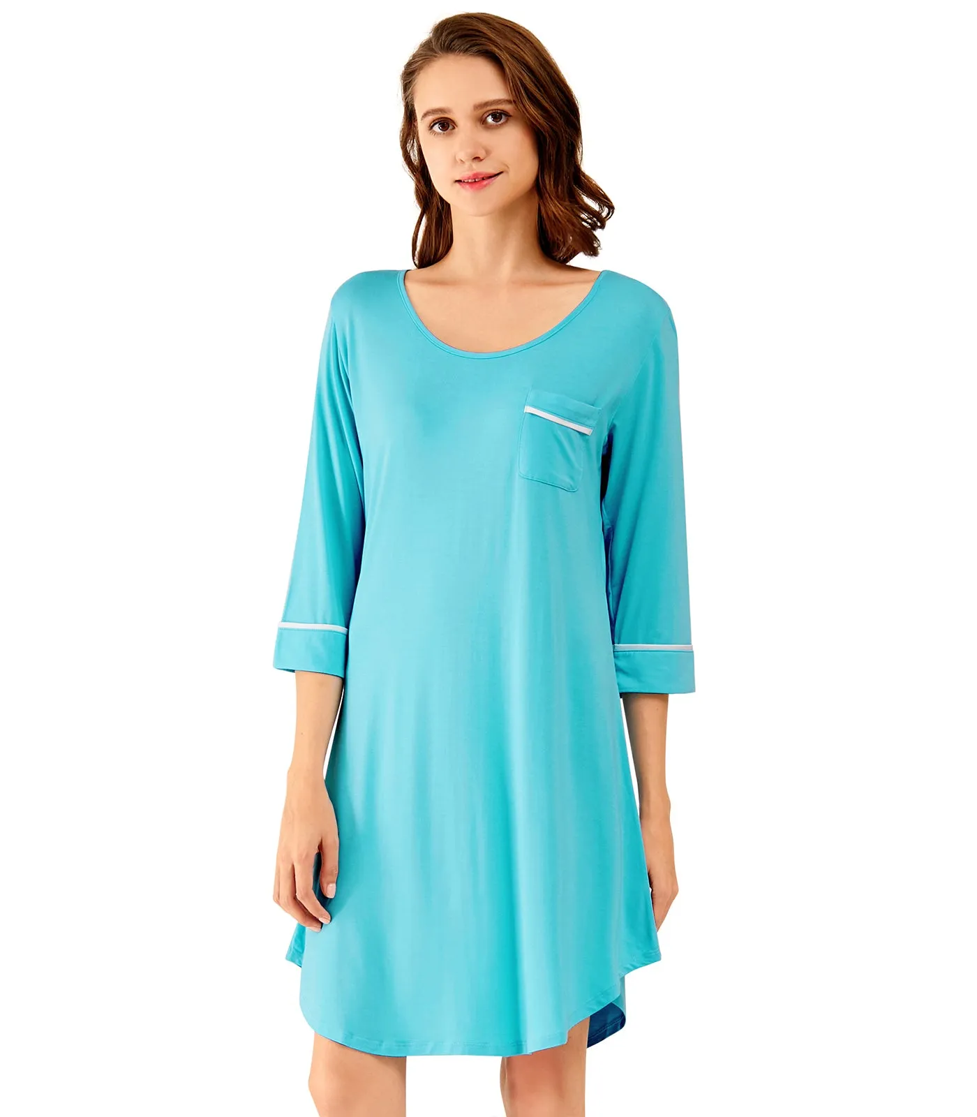 WiWi Women's Nightgowns Soft Bamboo Pajamas