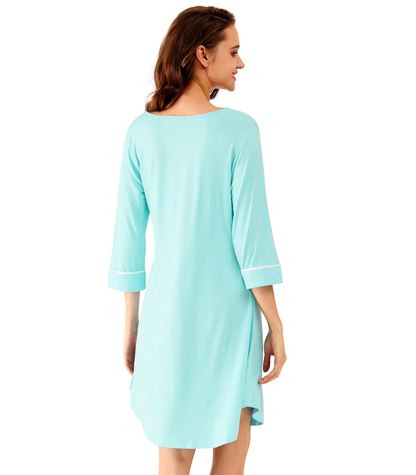 WiWi Women's Nightgowns Soft Bamboo Pajamas