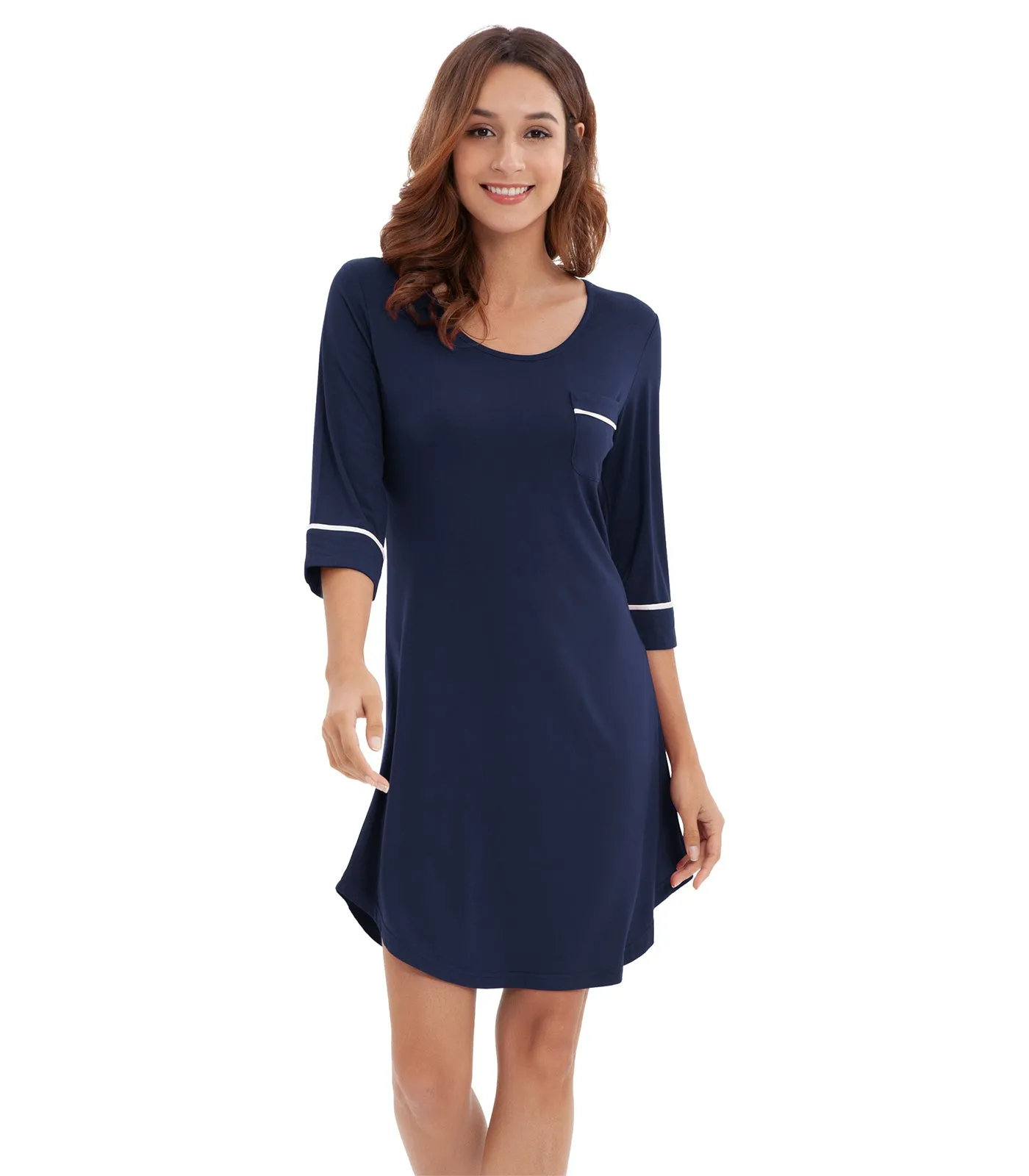 WiWi Women's Nightgowns Soft Bamboo Pajamas