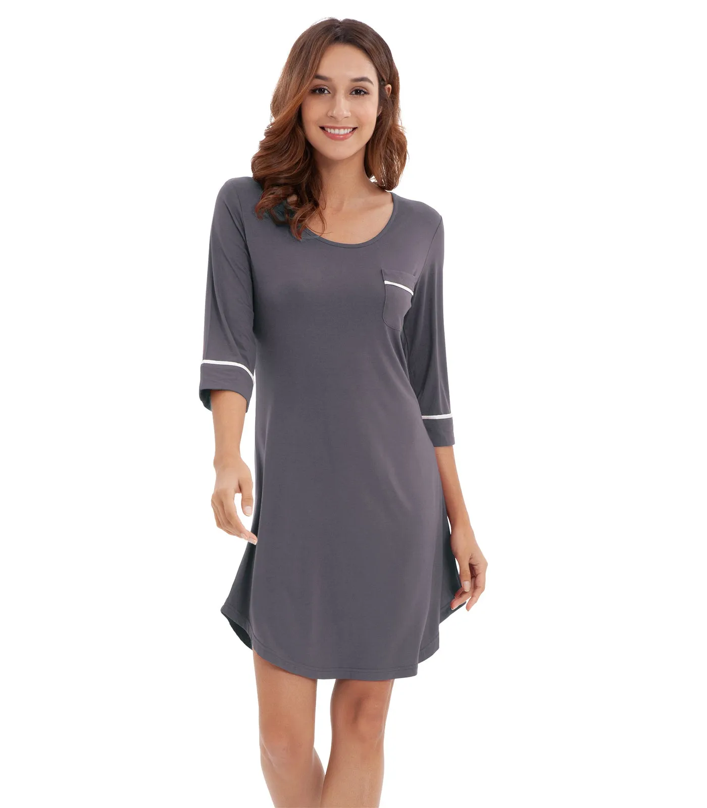 WiWi Women's Nightgowns Soft Bamboo Pajamas