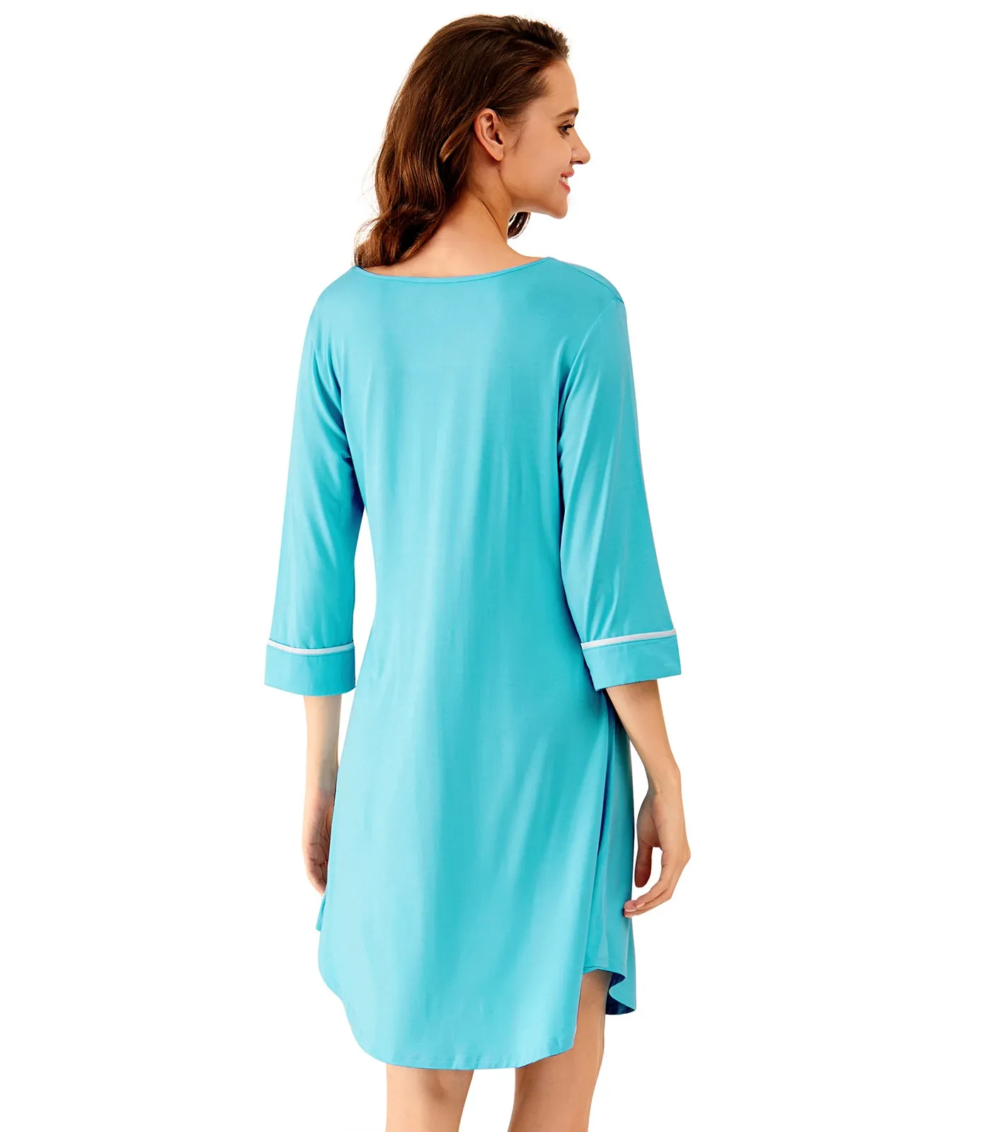 WiWi Women's Nightgowns Soft Bamboo Pajamas