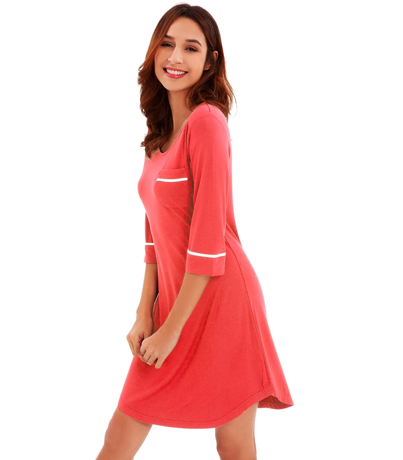 WiWi Women's Nightgowns Soft Bamboo Pajamas