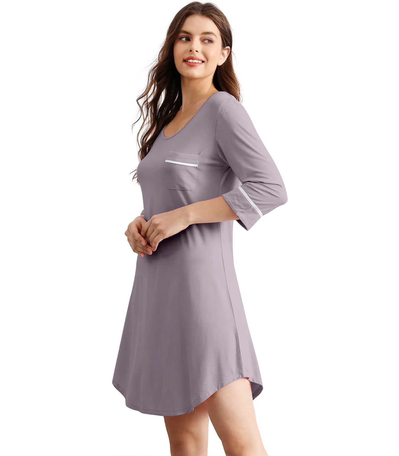 WiWi Women's Nightgowns Soft Bamboo Pajamas
