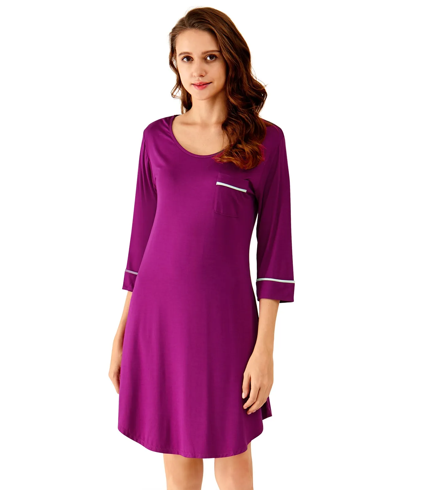 WiWi Women's Nightgowns Soft Bamboo Pajamas