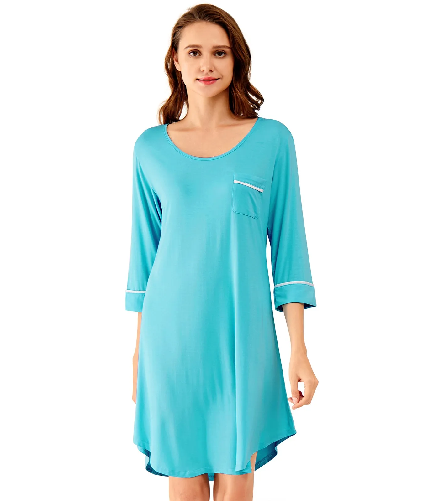 WiWi Women's Nightgowns Soft Bamboo Pajamas