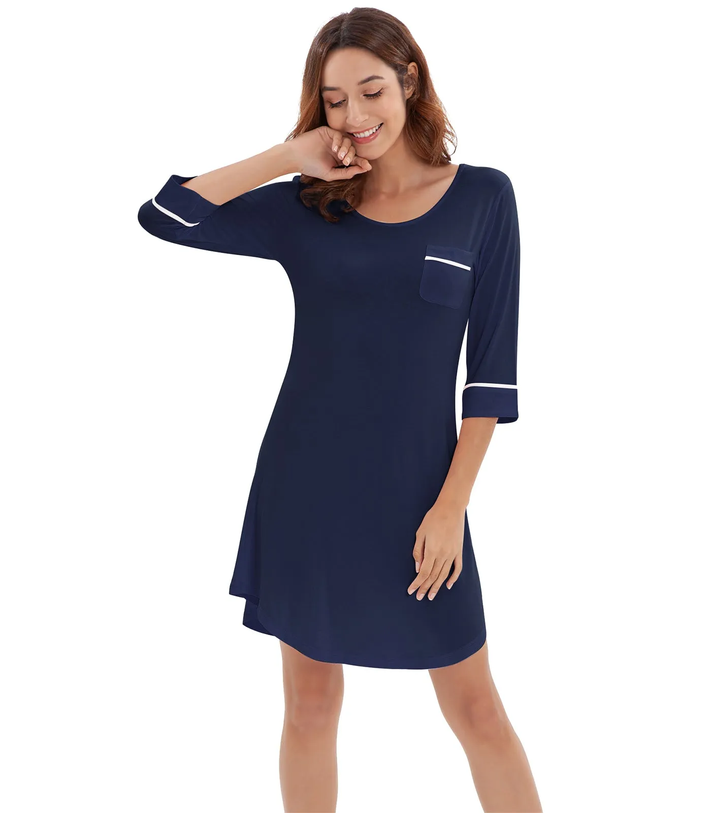 WiWi Women's Nightgowns Soft Bamboo Pajamas