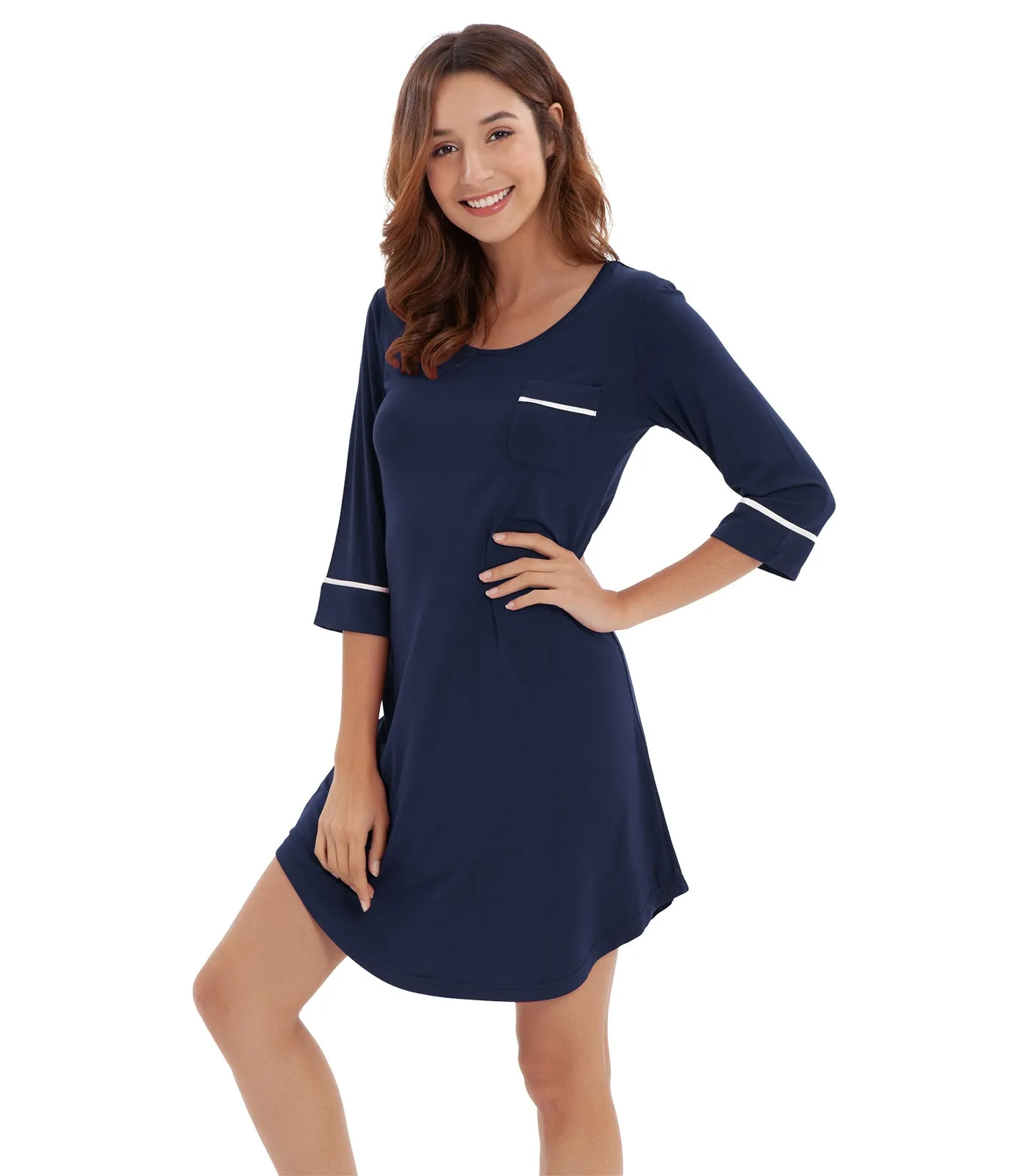 WiWi Women's Nightgowns Soft Bamboo Pajamas