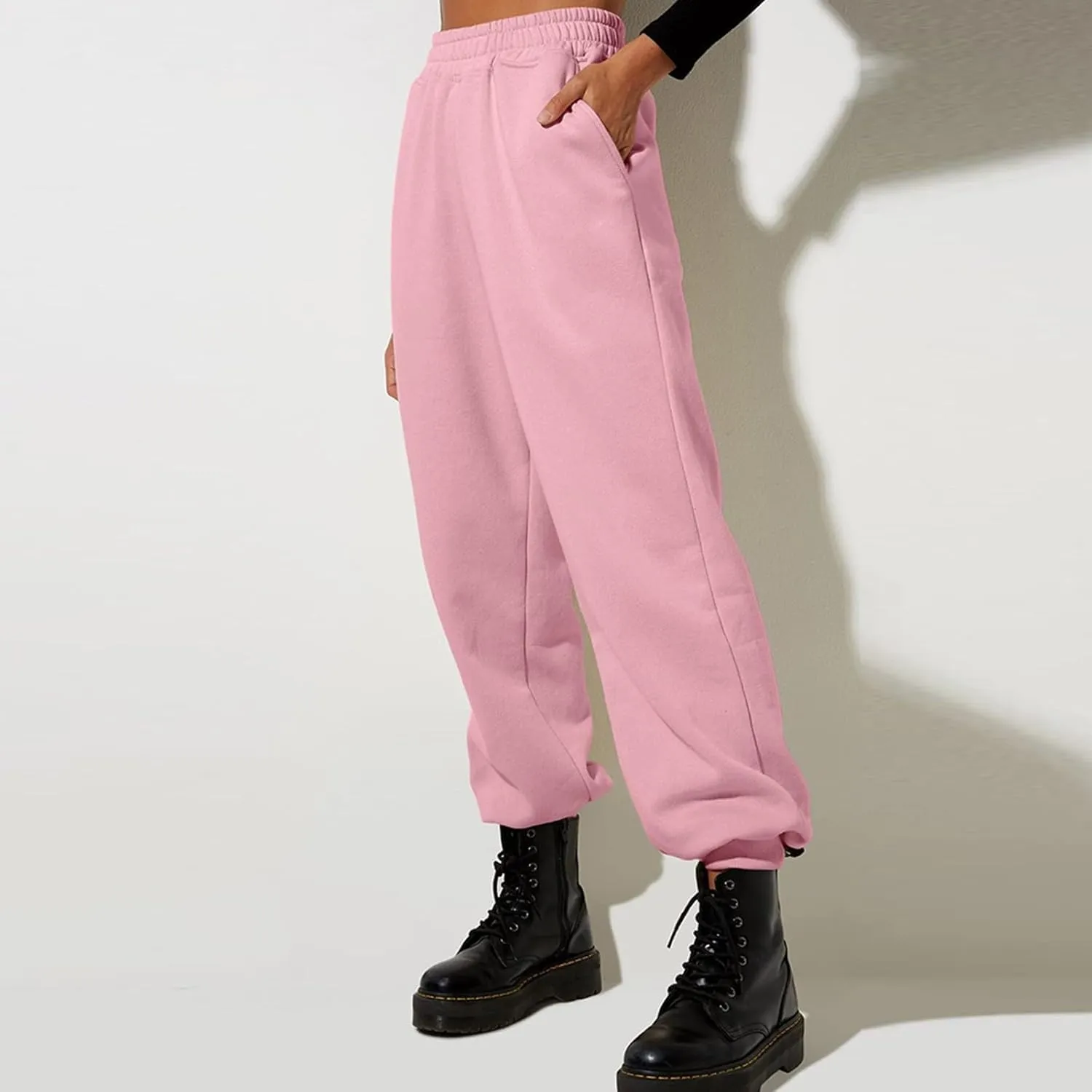 Women High Waisted Baggy Sweatpants Comfortable Cotton Joggers Pants