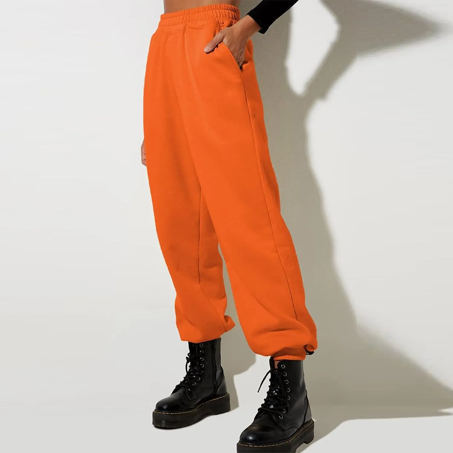 Women High Waisted Baggy Sweatpants Comfortable Cotton Joggers Pants
