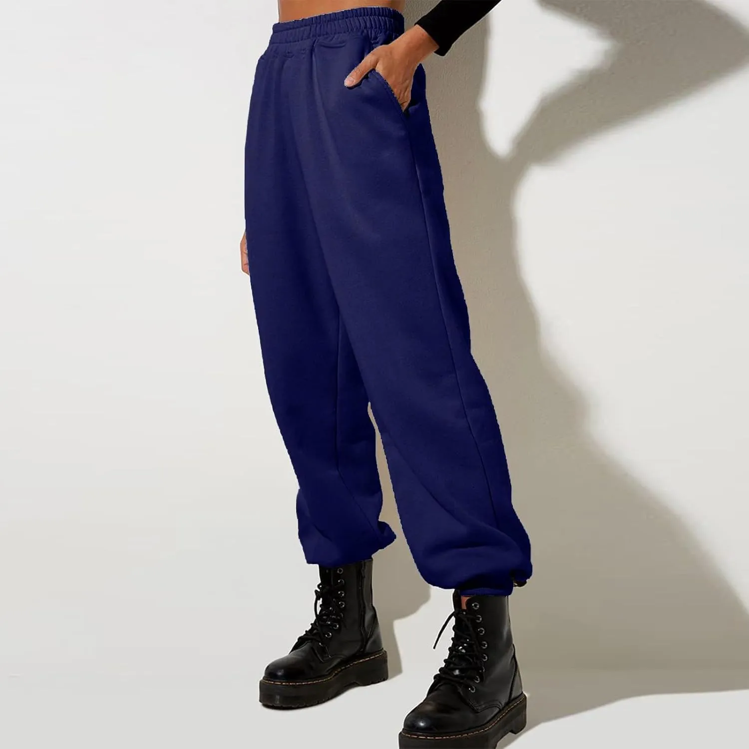Women High Waisted Baggy Sweatpants Comfortable Cotton Joggers Pants