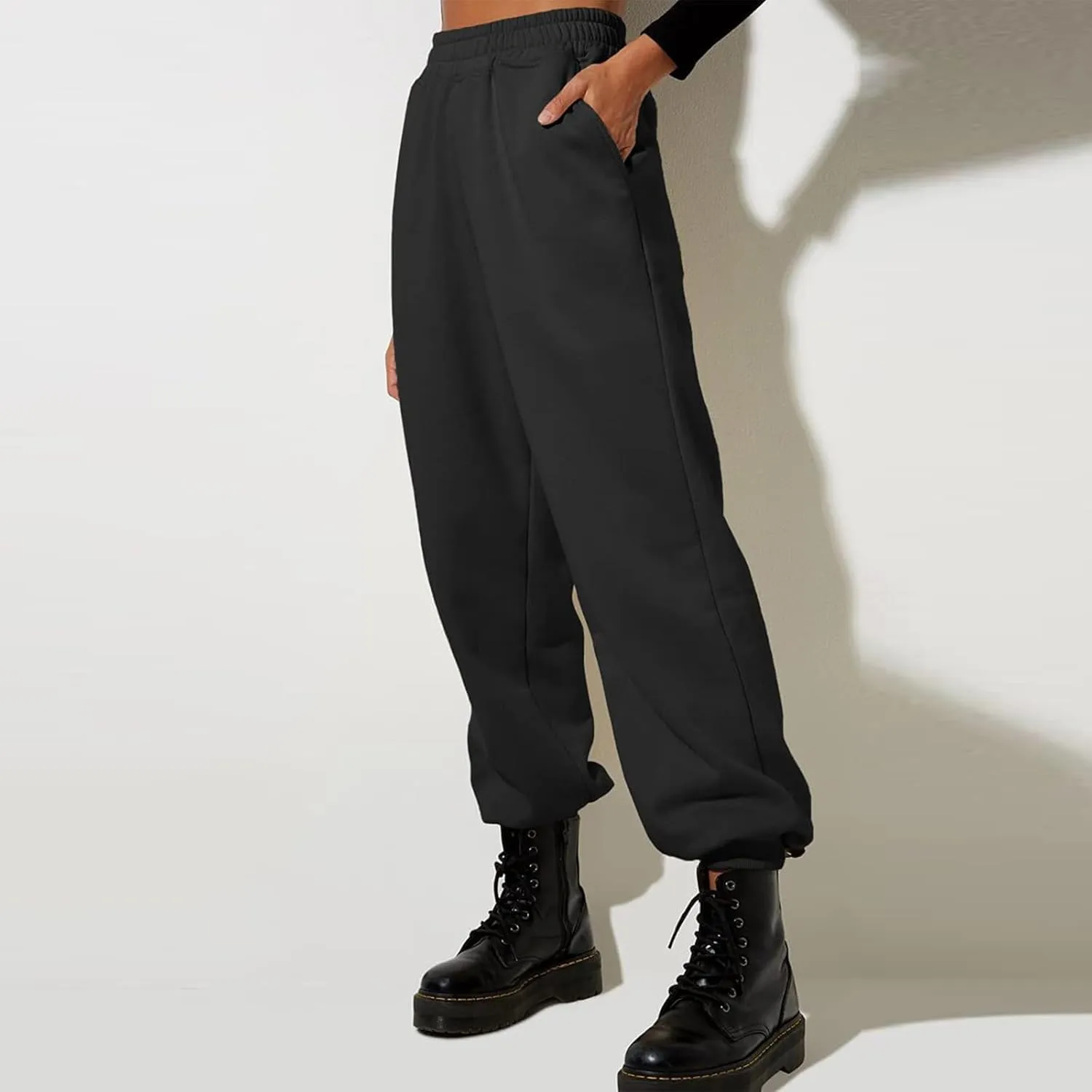 Women High Waisted Baggy Sweatpants Comfortable Cotton Joggers Pants
