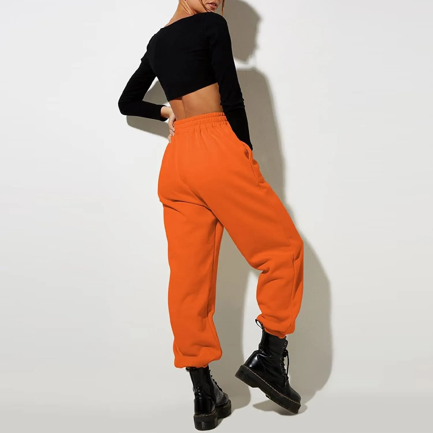 Women High Waisted Baggy Sweatpants Comfortable Cotton Joggers Pants