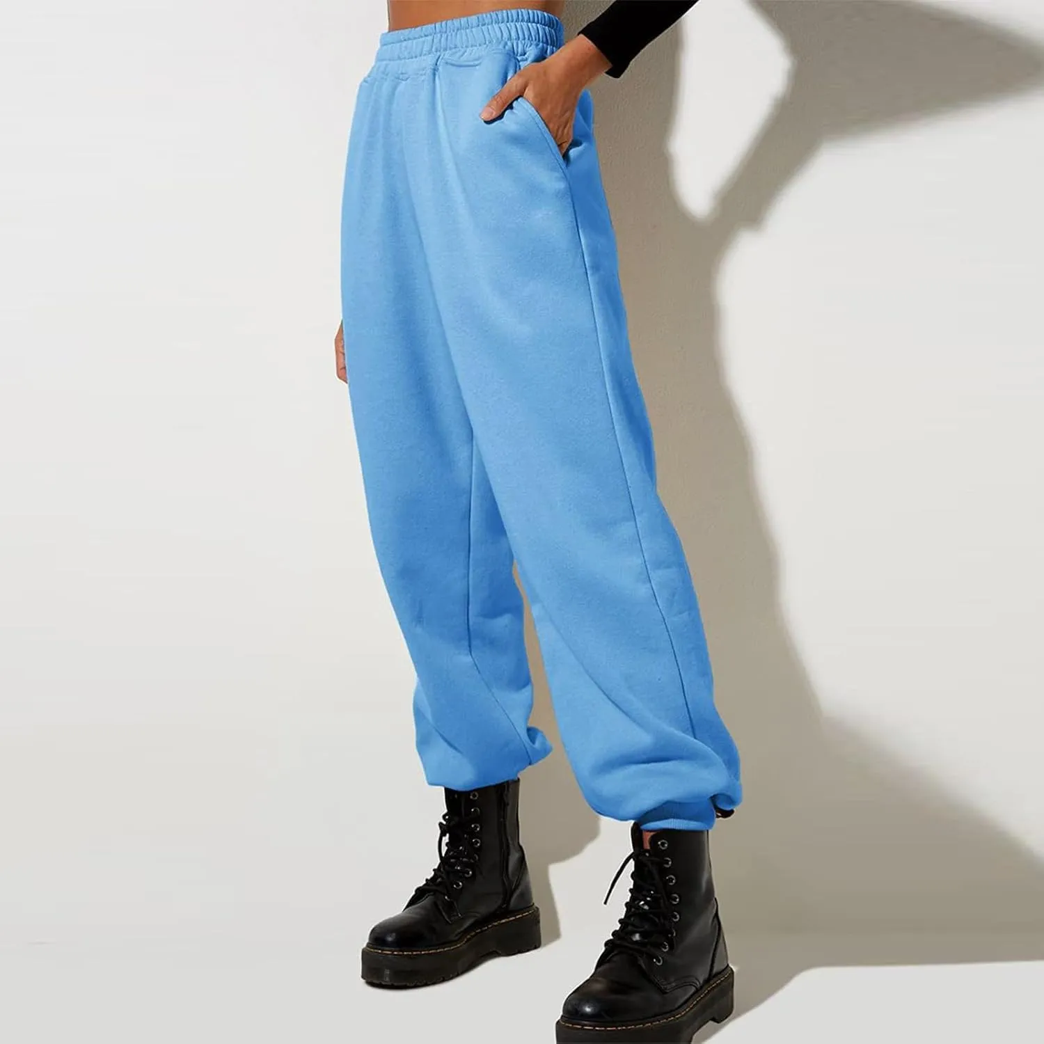 Women High Waisted Baggy Sweatpants Comfortable Cotton Joggers Pants