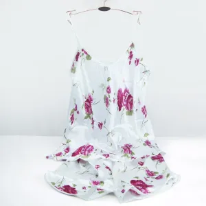 Women Lingerie Strap Silk Lace Flower Sleepwear Shirts   Shorts Underwear Nightwear Set