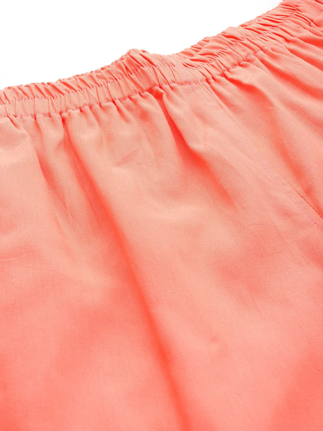 Women Pure Cotton Kurti Pant - Peach
