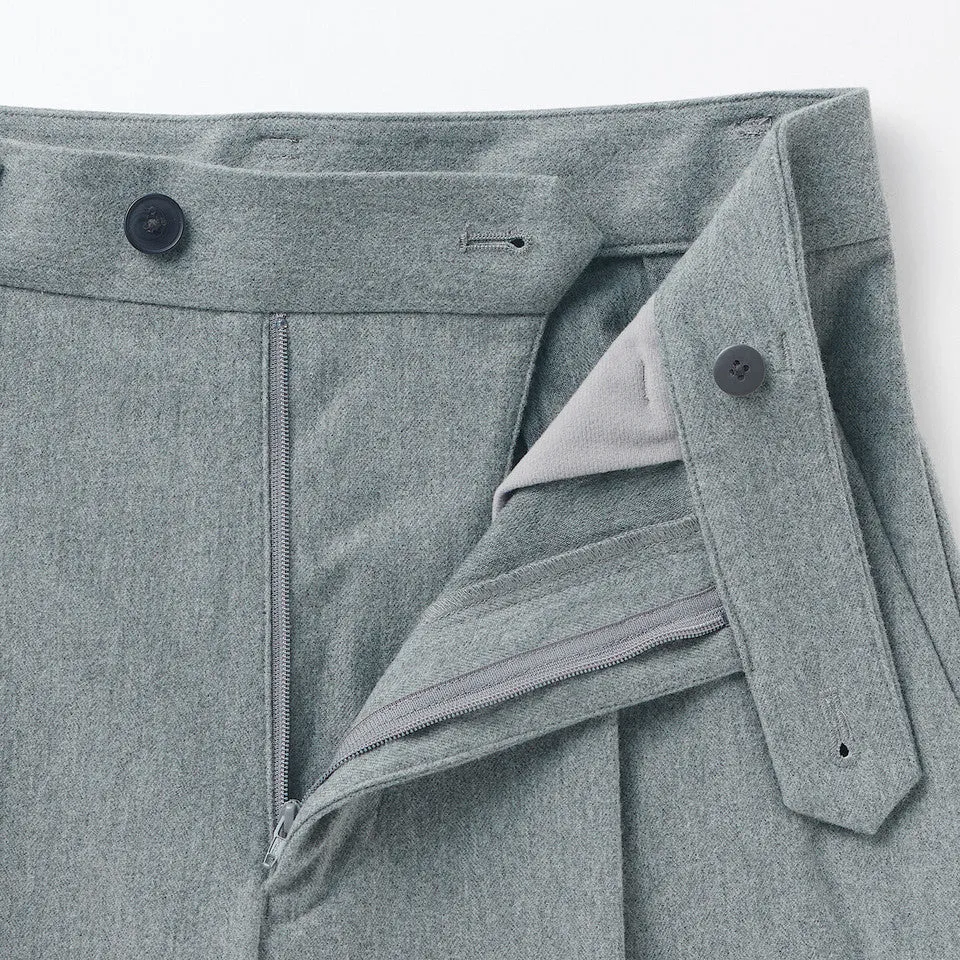 Women's Stretch Brushed Wide Leg Pleat Trousers