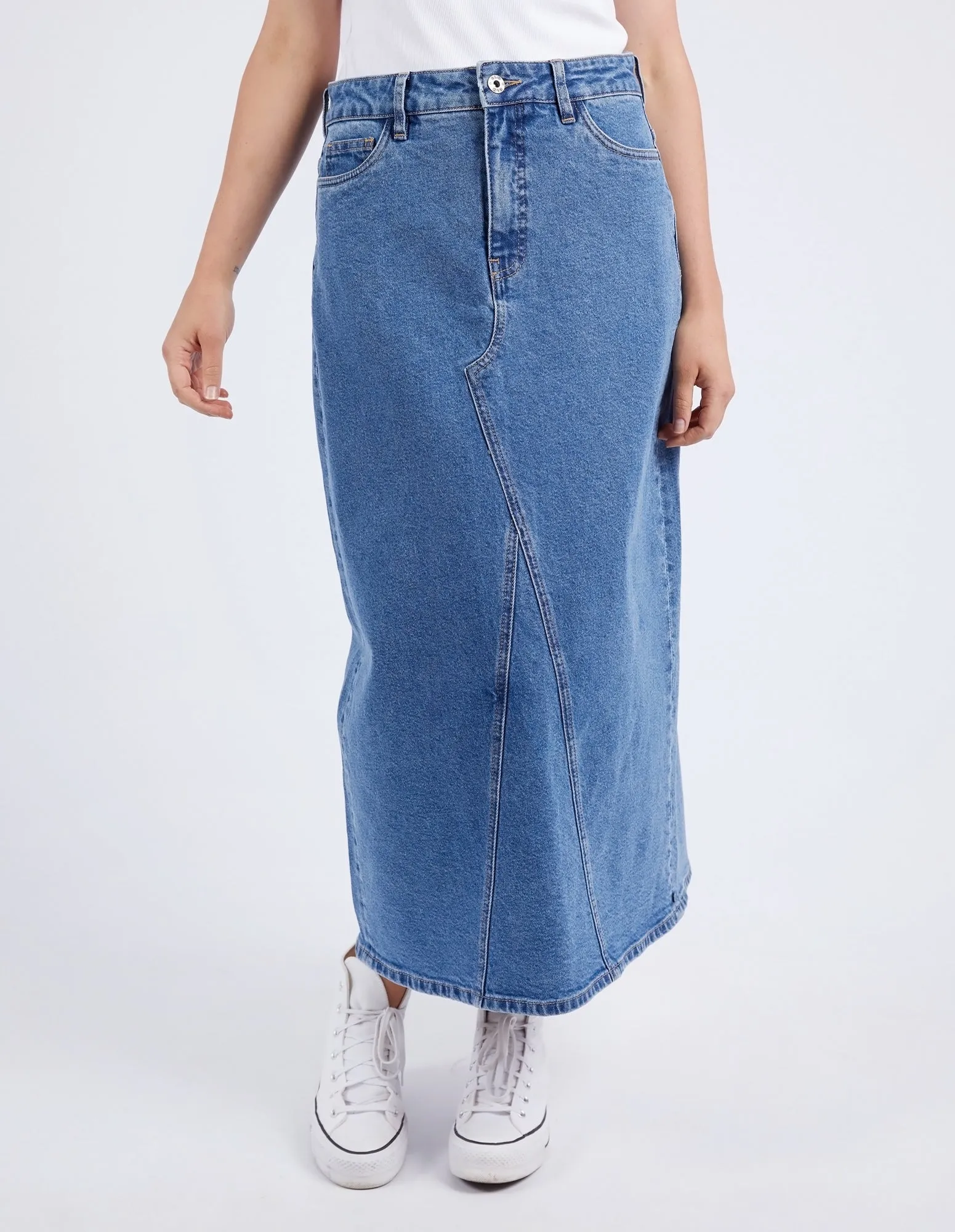 Zoe midi denim skirt
